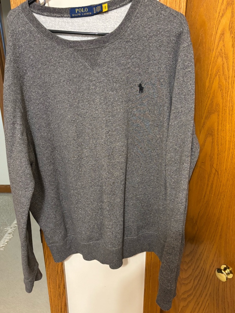 Polo by Ralph Lauren Men's Heather Gray Crewneck Sweater